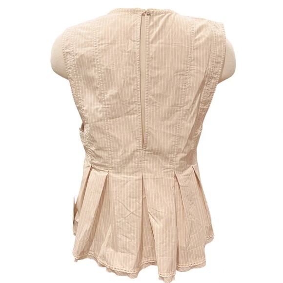 Free People good feels sleeveless peplum striped top size L NWT - Picture 9 of 11